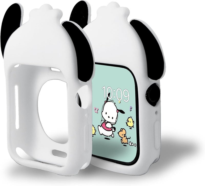 Sonix x Sanrio Apple Watch Cover | Bumper Case for Apple Watch | Protective Silicone Cover | Fits 38mm/40mm/41mm | Pochacco - White - Image 2